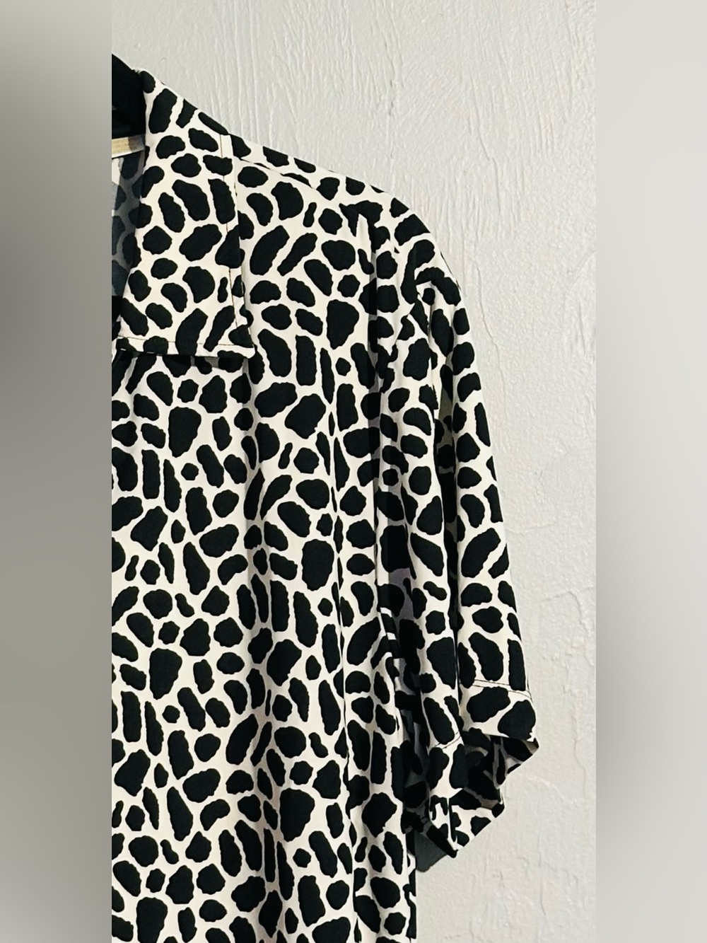 NWOT Monterey Club Women’s Black and White Spotted Half Zip Golf Polo Shirt,XXL - Picture 4 of 5